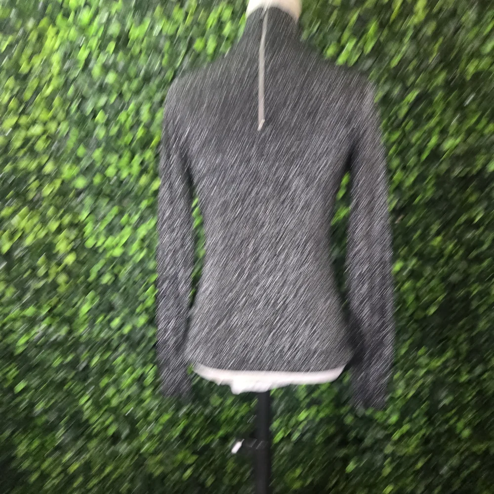 Michael Kors Black‎ Metallic Long-Sleeve V-Neck Top with Choker